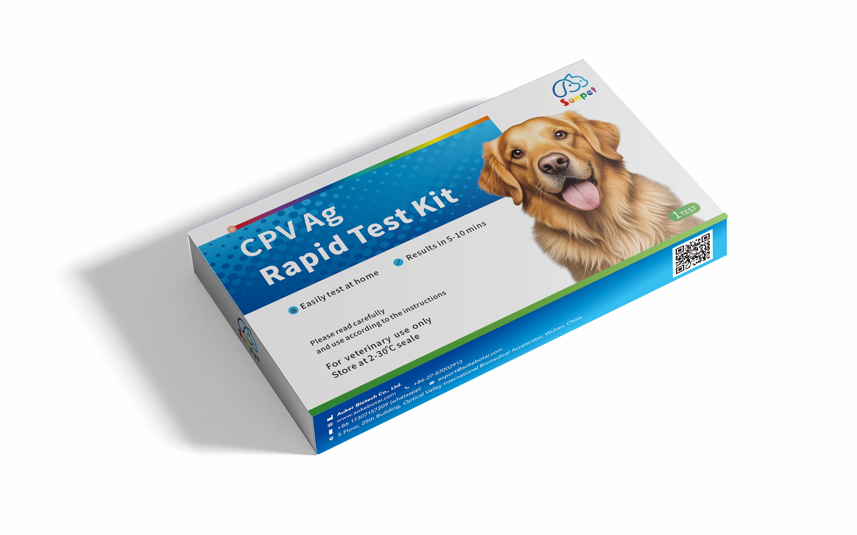Canine Parvovirus  (CPV) Rapid Test Kit--For Export Only